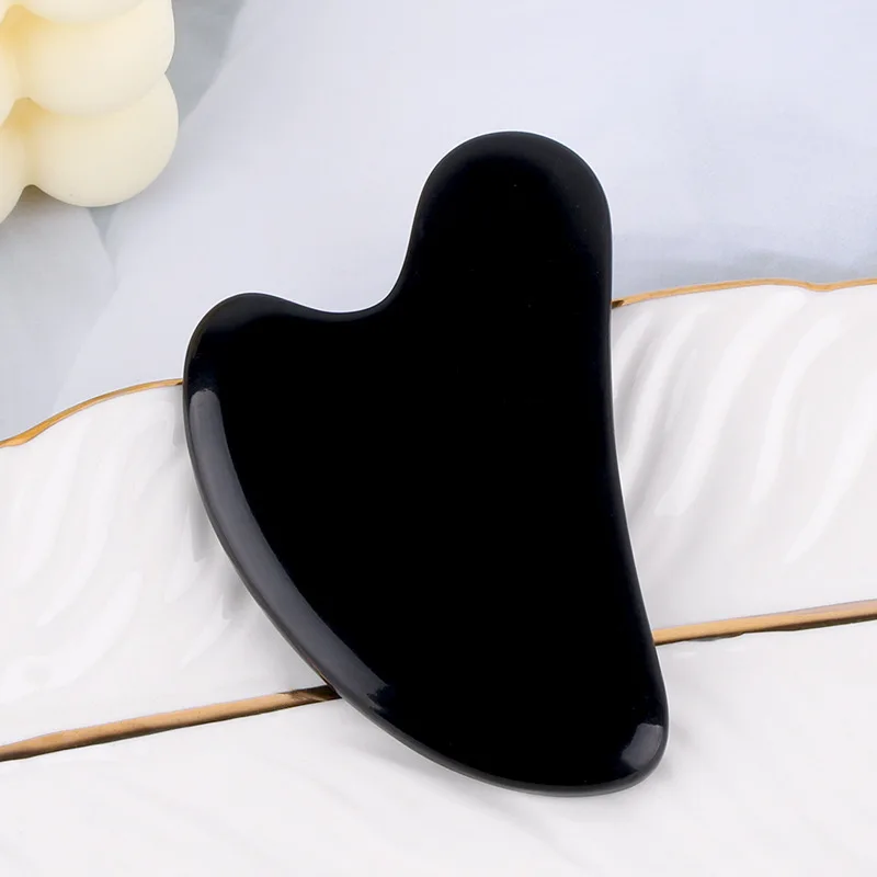 outil de massage jade noir
